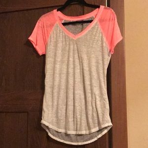 pink and gray tee